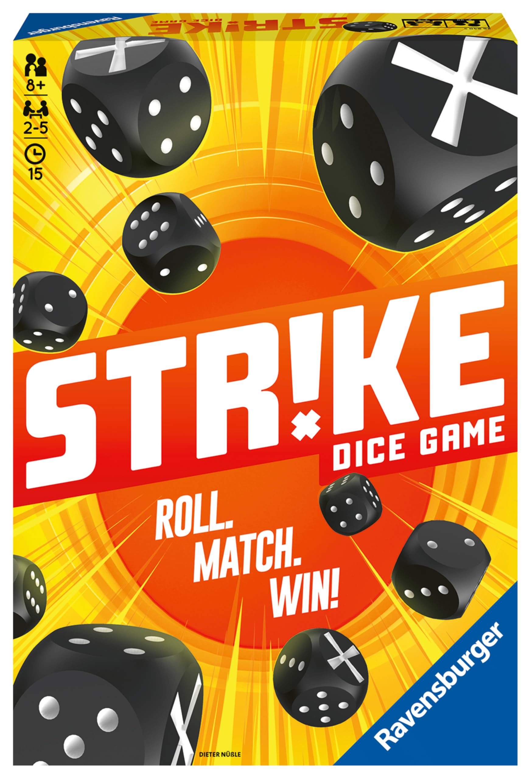 Ravensburger Strike - Classic Dice Game for Kids and Adults - Roll. Match. Win!