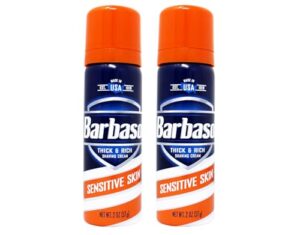 barbasol shaving cream sensitive skin (pack of 2)