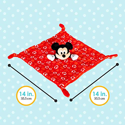 KIDS PREFERRED Disney Baby Mickey Mouse Plush Stuffed Animal Snuggler Lovey Security Blanket 13.18" x 13.18" x 3.5"