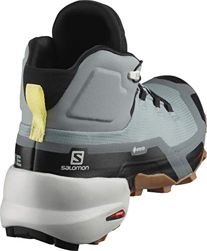 Salomon Cross MID Gore-TEX Hiking Boots for Women, Lead/Stormy Weather/Charlock, 7.5