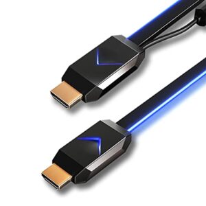 vivify arquus w73 the world's first fiber optic hdmi 2.0 console gaming rgb light up 4k cable 15ft dpl hdmi certified