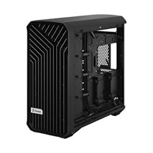 Fractal Design Torrent Black - Light Tint Tempered Glass Side Panel - Open Grille for Maximum air Intake - Two 180mm PWM and Three 140mm Fans Included - Type C - ATX Airflow Mid Tower PC Gaming Case