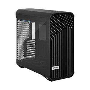 Fractal Design Torrent Black - Light Tint Tempered Glass Side Panel - Open Grille for Maximum air Intake - Two 180mm PWM and Three 140mm Fans Included - Type C - ATX Airflow Mid Tower PC Gaming Case