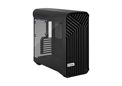 Fractal Design Torrent Black - Light Tint Tempered Glass Side Panel - Open Grille for Maximum air Intake - Two 180mm PWM and Three 140mm Fans Included - Type C - ATX Airflow Mid Tower PC Gaming Case