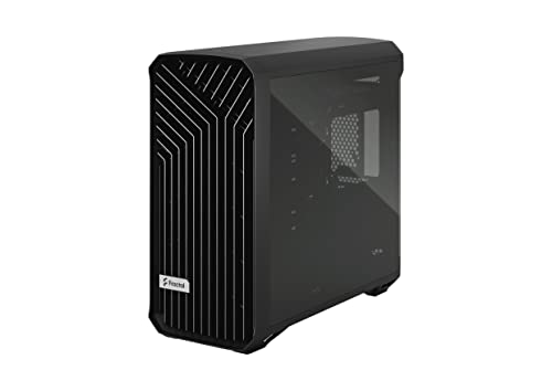 Fractal Design Torrent Black - Light Tint Tempered Glass Side Panel - Open Grille for Maximum air Intake - Two 180mm PWM and Three 140mm Fans Included - Type C - ATX Airflow Mid Tower PC Gaming Case