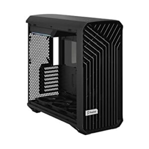 Fractal Design Torrent Black - Light Tint Tempered Glass Side Panel - Open Grille for Maximum air Intake - Two 180mm PWM and Three 140mm Fans Included - Type C - ATX Airflow Mid Tower PC Gaming Case