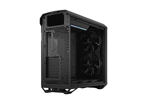 Fractal Design Torrent Black - Light Tint Tempered Glass Side Panel - Open Grille for Maximum air Intake - Two 180mm PWM and Three 140mm Fans Included - Type C - ATX Airflow Mid Tower PC Gaming Case