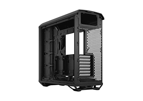 Fractal Design Torrent Black - Light Tint Tempered Glass Side Panel - Open Grille for Maximum air Intake - Two 180mm PWM and Three 140mm Fans Included - Type C - ATX Airflow Mid Tower PC Gaming Case