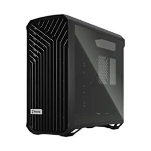 Fractal Design Torrent Black - Light Tint Tempered Glass Side Panel - Open Grille for Maximum air Intake - Two 180mm PWM and Three 140mm Fans Included - Type C - ATX Airflow Mid Tower PC Gaming Case