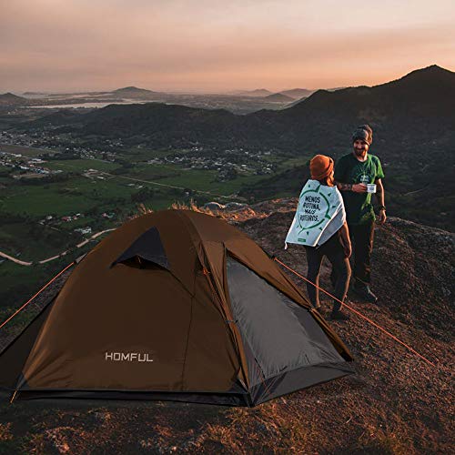 HOMFUL Camping Tent 2 Person,Ultralight Backpacking Tent Waterproof Windproof 2 Doors Tent Easy Setup for Hiking,Climbing,Mountaineering