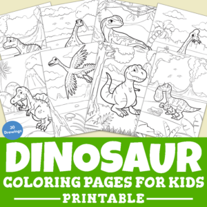 dinosaur coloring printable pages for kids