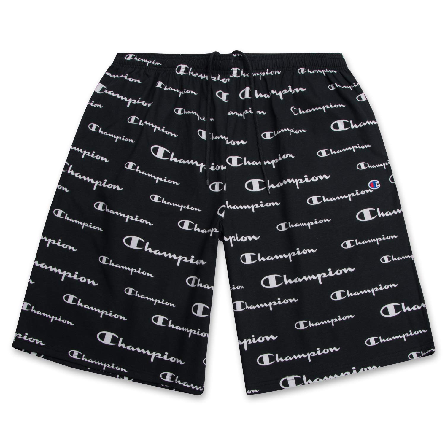 Champion Mens Shorts Big and Tall- All Over Print Mens Workout Gym Shorts Black White