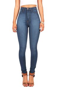 andongnywell high waisted-rise colored stretch skinny jeans for women (light blue,medium)