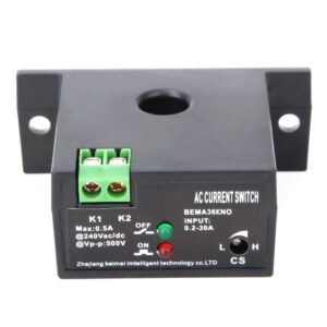 Sensing Switch,Flameproof Adjustable AC Current Sensing Switch 0.2~30A Self-Powered Sensing Switch,for Automatic Industrial Control Equipment (Normally Open)