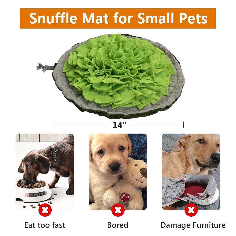 SCHITEC Snuffle Mat for Dogs, [Upgraded] Pet Slow Feeding Pad, Nosework Sniffing Bowl for Puppies Cats Small Dogs