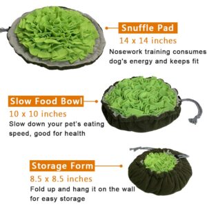 SCHITEC Snuffle Mat for Dogs, [Upgraded] Pet Slow Feeding Pad, Nosework Sniffing Bowl for Puppies Cats Small Dogs