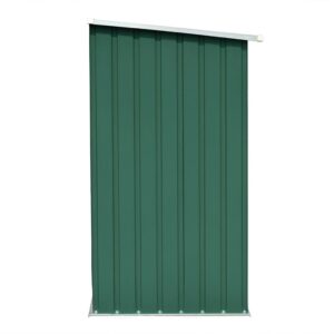 vidaxl garden firewood storage shed- galvanized steel green log shed- compact outdoor wood storage solution- 64.2"x32.7"x60.6"- durable and easy to assemble