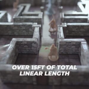 DIY Modular Dungeon Wall System - Stone Graphic 28mm Miniature Roll Playing Game - Dungeons and Dragons Maps - DND Role Play - Battle Grid Mat Accessory