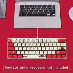 Keycaps PBT Dye Sublimation Upgrade 108 Keycap Set OEM Profile Keycaps Keyset with Puller for Cherry Mx Gateron Kailh Switch Mechanical Keyboard (Coral Sea)