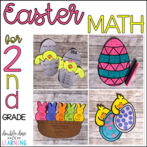 easter math crafts for 2nd grade (addition, subtraction, money, time & more!)