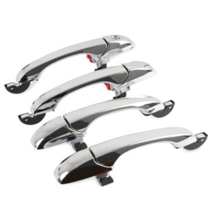 RANSOTO 4PCS 4589009AH Outside Exterior Door Handle Set Compatible with 2005-2010 Chrysler 300 300C, 2005-2008 Dodge Magnum, 2006-2010 Dodge Charger Replace CH1310142 5065801AG