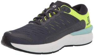 salomon sonic 3 confidence road running shoes for men, ebony/white/safety yellow, 7