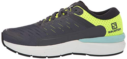 Salomon Sonic 3 Confidence Road Running Shoes for Men, Ebony/White/Safety Yellow, 7