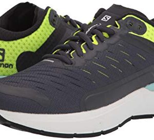 Salomon Sonic 3 Confidence Road Running Shoes for Men, Ebony/White/Safety Yellow, 7