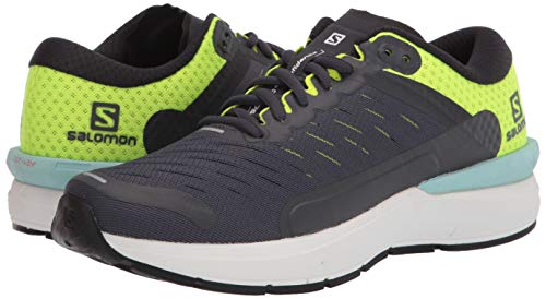 Salomon Sonic 3 Confidence Road Running Shoes for Men, Ebony/White/Safety Yellow, 7