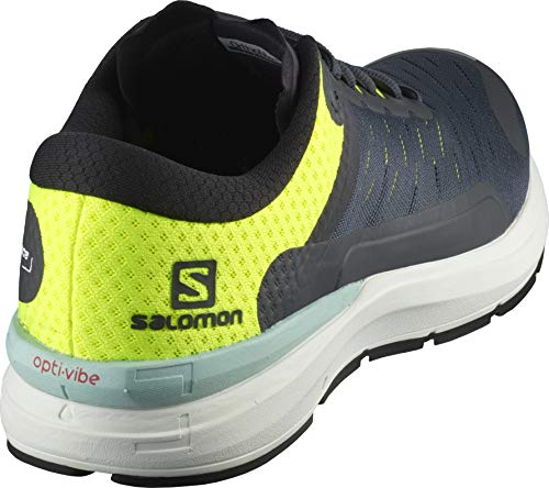 Salomon Sonic 3 Confidence Road Running Shoes for Men, Ebony/White/Safety Yellow, 7