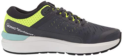 Salomon Sonic 3 Confidence Road Running Shoes for Men, Ebony/White/Safety Yellow, 7