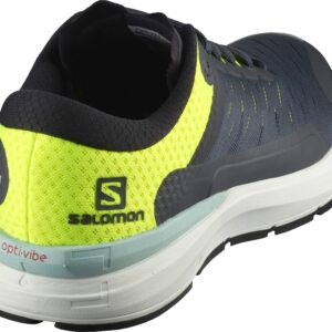 Salomon Sonic 3 Confidence Road Running Shoes for Men, Ebony/White/Safety Yellow, 7