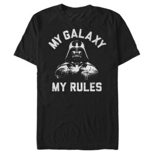 star wars young men's my rules t-shirt, black, 3x-large