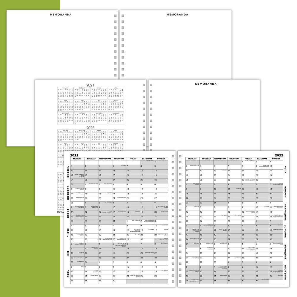 2022 Monthly Planner Refill for 70-236 or 70-296 by AT-A-GLANCE, 9" x 11", White (709237221)