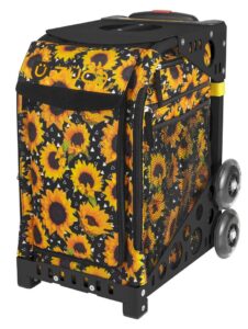 zuca sport sunflower power insert with black frame with flashing wheels