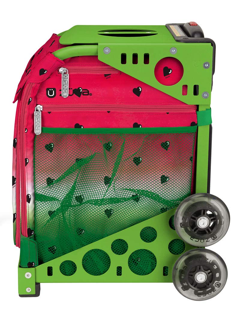 ZUCA Sport Watermelon Dew Insert with Green Frame with Flashing Wheels