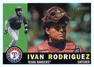 2009 topps heritage #701 ivan rodriguez texas rangers (high series) mlb baseball card (sp - short print) nm-mt