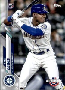 2020 topps opening day #17 kyle lewis rc rookie seattle mariners mlb baseball trading card
