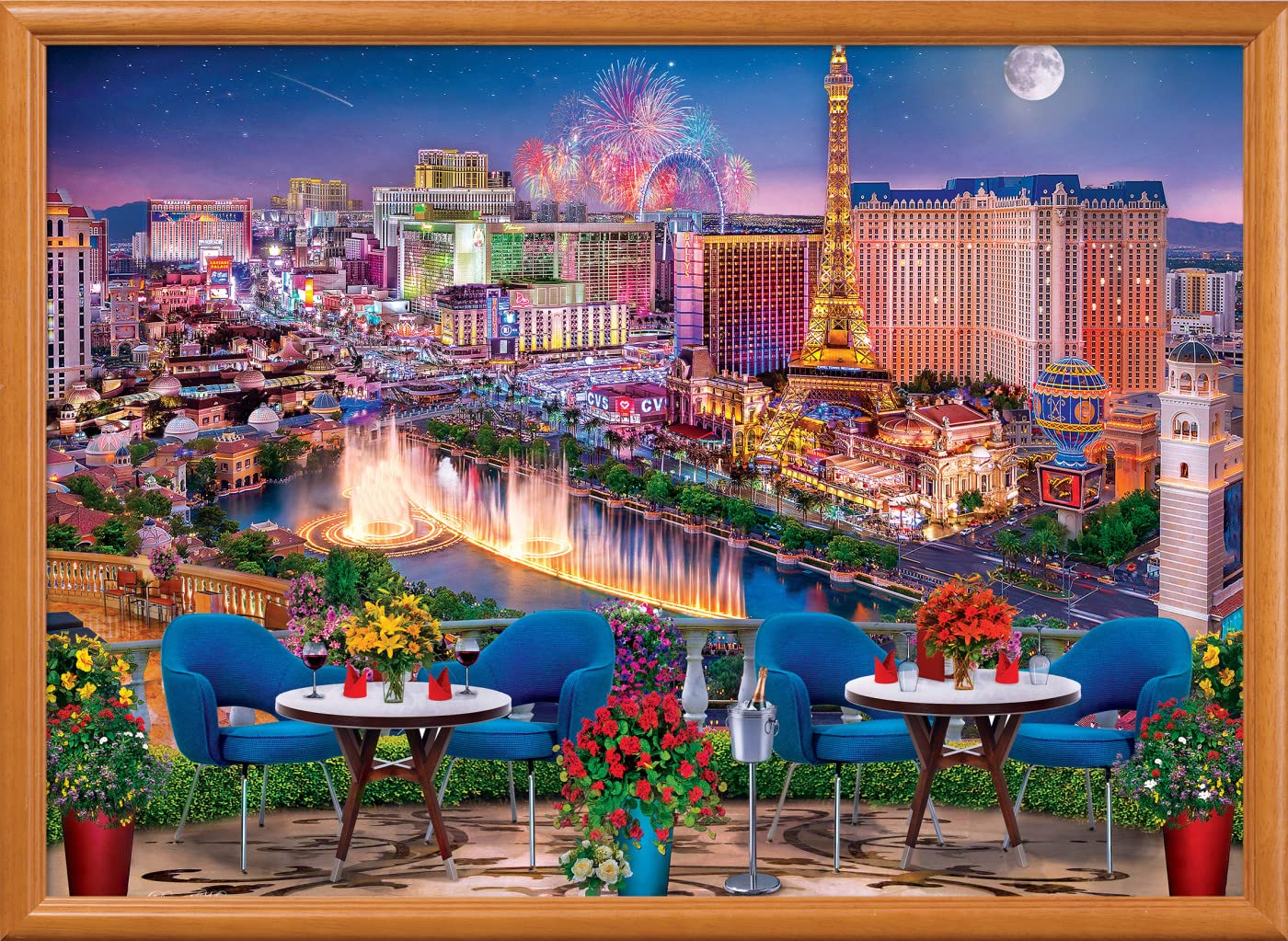 MasterPieces 1000 Piece Jigsaw Puzzle for Adults, Family, Or Kids - Las Vegas Living - 19.25"x26.75"