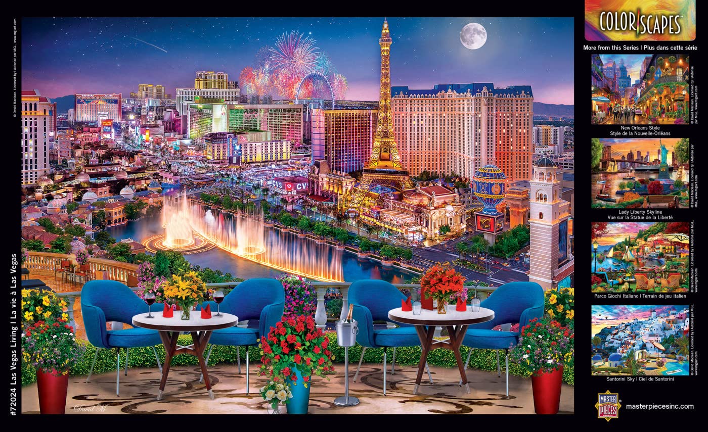 MasterPieces 1000 Piece Jigsaw Puzzle for Adults, Family, Or Kids - Las Vegas Living - 19.25"x26.75"