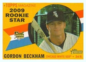 2009 topps heritage #699 gordon beckham chicago white sox (high series) mlb baseball card (rc - rookie card) (sp - short print) nm-mt