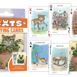 MasterPieces Officially Licensed Cats Playing Cards - 54 Card Deck for Adults