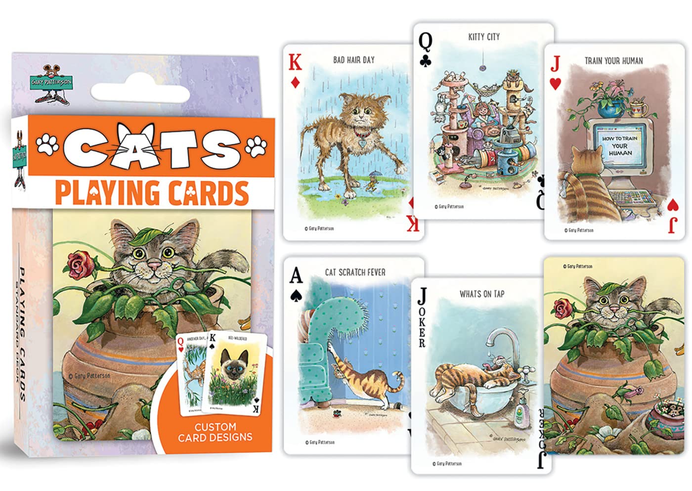 MasterPieces Officially Licensed Cats Playing Cards - 54 Card Deck for Adults