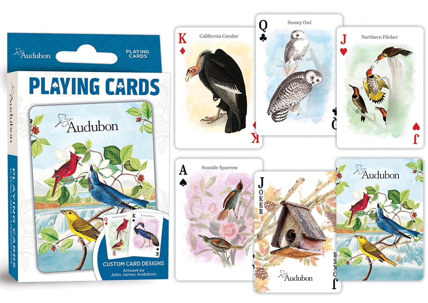 MasterPieces Officially Licensed Audubon Playing Cards - 54 Card Deck for Adults