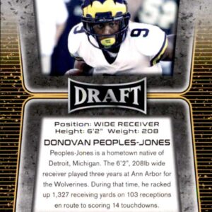 2020 Leaf Draft #30 Donovan Peoples-Jones Rookie Football Card