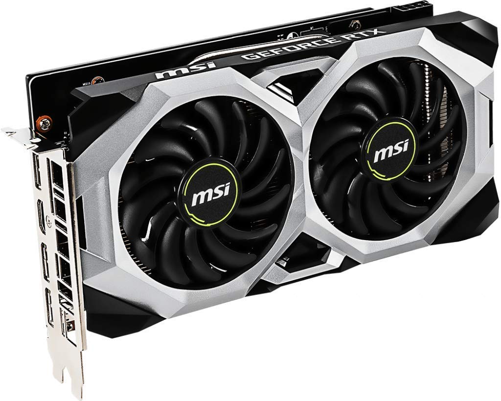 MSI Gaming GeForce RTX 2060 6GB GDRR6 192-bit HDMI/DP Ray Tracing Turing Architecture VR Ready Graphics Card (RTX 2060 Ventus 6G OC) (Renewed)