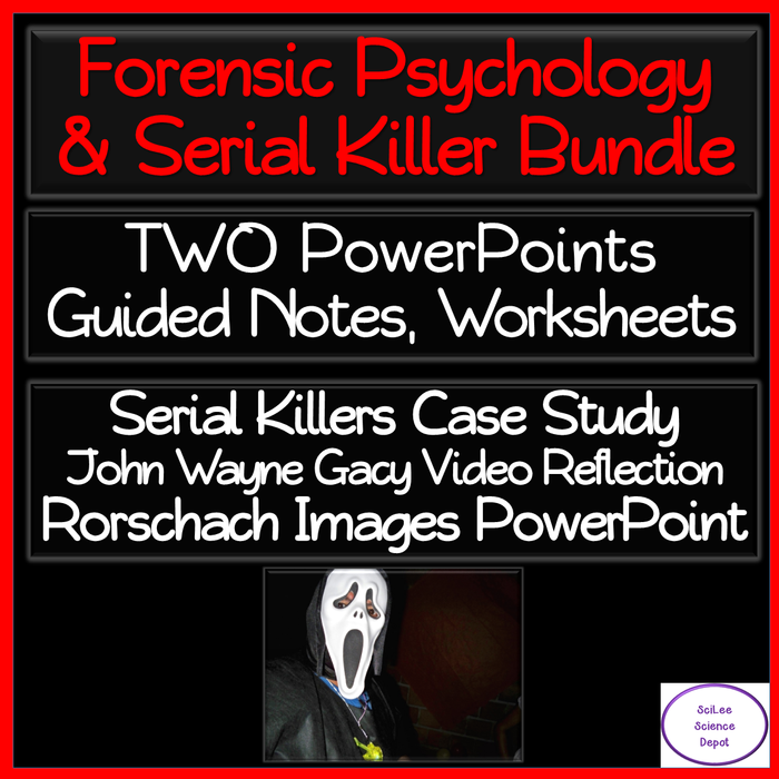 Forensic Psychology & Serial Killers Lesson Bundle: TWO PowerPoints, TWO Activities +