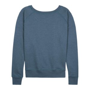 Instant Message - I'm Here Im Awake Don't Push It - Ladies French Terry Pullover - Size 4X Heather Blue