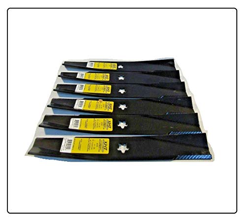 (New) 6 USA XHT Blades 44" Cut Compatible with Husqvarna Craftsman Compatible with Poulan 130652 532130652 Star Hole (Other Models in Description + Free Useful Ebook)