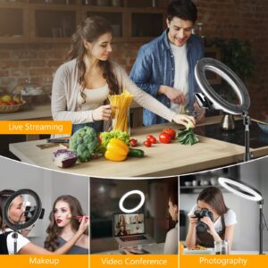 Wonew RGB Selfie Light for Phone, LED Phone Light with 360° Full Color CRI 95+ Dimmable 2500K-9900K, Video Light for Phone iPad, Laptop, Makeup, TikTok, Selfie, Vlog, Video Conference (10'')